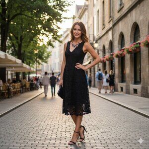 ASTR Black All Lace Dress Size Small NWT